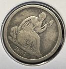 1837 Large Date Seated Liberty Silver Dime Grades Very Good+ Actual Coin #2375