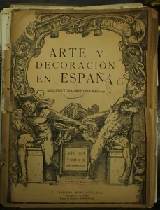 antique old Spanish art Architecture book Arte y Decoracion en Espana 1927 - Picture 1 of 12