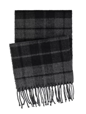 Bufanda clásica reversible con flecos a cuadros Dockers carbón dos en uno para hombre - Nueva con etiquetas Foto 1 de 4