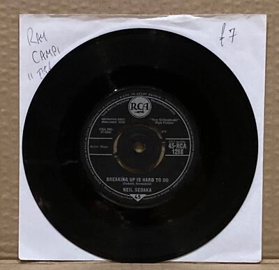 Neil Sedaka Breaking Up Is Hard To Do RCA 45 - Image 1 of 2