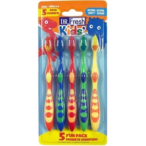 Dr. Fresh Kinderzahnbürsten extra weiche Borsten insgesamt 20 Bürsten 4er Pack - Bild 1 von 2
