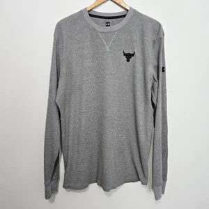 Under Armour Herren Project Rock grau Thermo Größe L L/S Waffelstrick sportliches Logo - Bild 1 von 7