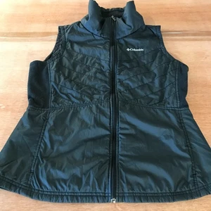 Columbia Mix It Around II Vest Women M Black Full Zip Softshell Zip Pocket - Picture 1 of 13