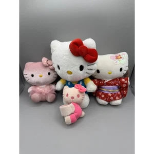 Lote Kimono Peluche Hello Kitty Sanrio, Pulsera Slap, Juguete de Peluche Rosa Brillante - Imagen 1 de 4