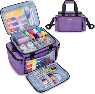 "Sewing Accessories Organizer, Large Sewing Supplies Storage Bag with Shoulder S - Изображение 1 из 4