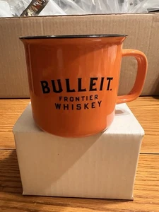 Bulleit Frontier Whiskey Bourbon Keramik Orange Becher Tasse - Bild 1 von 5