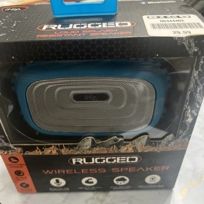 Altavoz Bluetooth inalámbrico resistente iHip azul Foto 1 de 3