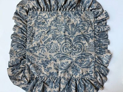 RARO Ralph Lauren *DAMASK Azul The LANDING Excelente ALMOHADA DECORATIVA 18"" Foto 1 de 4