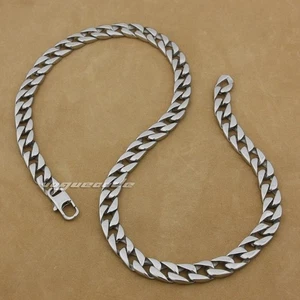 Stainless Steel Cuban Link Chain Mens Biker Punk Necklace 5A002NB BZ - Picture 1 of 19