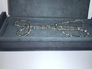 DAVID YURMAN 26" LABORADITE MOMENTO MORI STERLING SILVER .925 SKULL NECKLACE - Picture 1 of 15