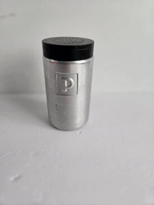 Vintage Ersatz-Pfefferstreuer aus gesponnenem Aluminium mit schwarzem Salzdeckel MCM - Bild 1 von 5