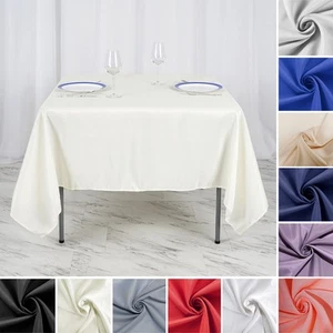 24 pcs 70" SQUARE POLYESTER TABLECLOTH Wholesale Wedding Party Catering Linens - Picture 1 of 175