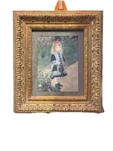 Pierre RENOIR RETRATO Niña Riego GORGOUS GRANDE Marco Dorado - Imagen 1 de 8