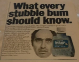 Mennen Skin Bracer- What every stubble bum should know 1977 Print Ad - Picture 1 of 1