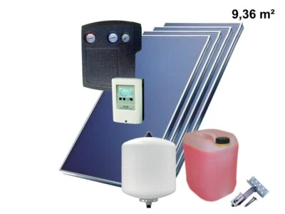 Solaranlage Komplettpaket Flachkollektoren cmk Solarpaket Bafa 10 m² - Bild 1 von 4