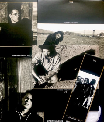U2 -The Joshua Tree Singles Remastered And Live- Set Of 4 x 10” Singles with Obi - Image 1 of 4