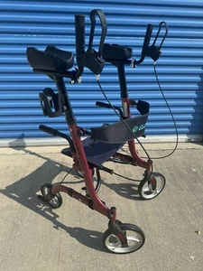 ELENKER Upright Rollator Senior Walker Stand Up Wheel with Seat Medical Aid - Picture 1 of 11