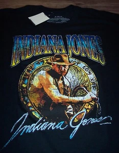Vintage Style INDIANA JONES Temple Of Doom T-Shirt Mens XL 1980's MOVIE NEW - Picture 1 of 4