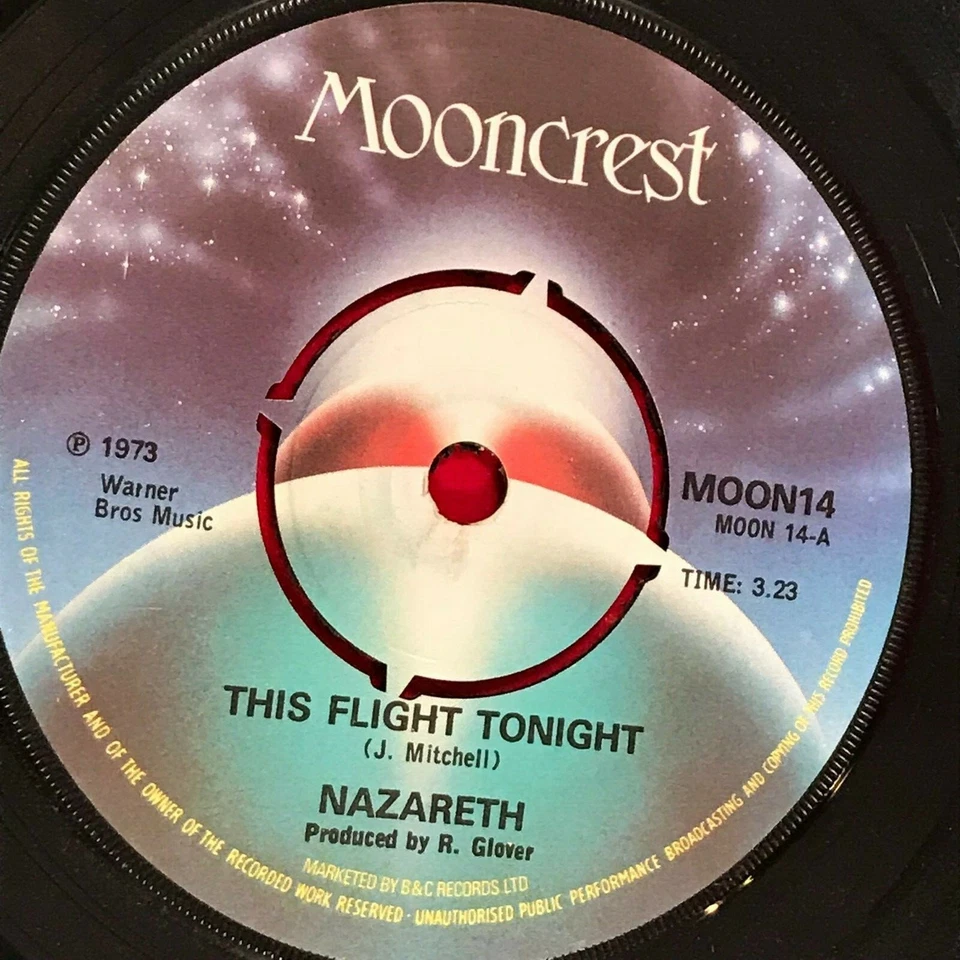 NAZARETH This Flight Tonight 1973  UK 7" vinyl single EXCELLENT CONDITION  - Image 1 of 1