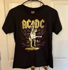 AC/DC 2011 Stiff Upper Lip World Tour Band T Shirt YOUTH L? Women's XXS or XS - Picture 1 of 3