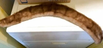 Bufanda cuello envolvente estola de piel de visón marrón oscuro vintage años 40-50 usada en excelente estado Foto 1 de 3