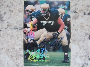 Buffalo Bills Draft Pick Dusty Zeigler Signed Autographed 1996 Classic Mint