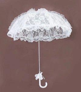 Ombrello Ombrellino Sposa Pizzo Bianco 60 cm - Foto 1 di 1