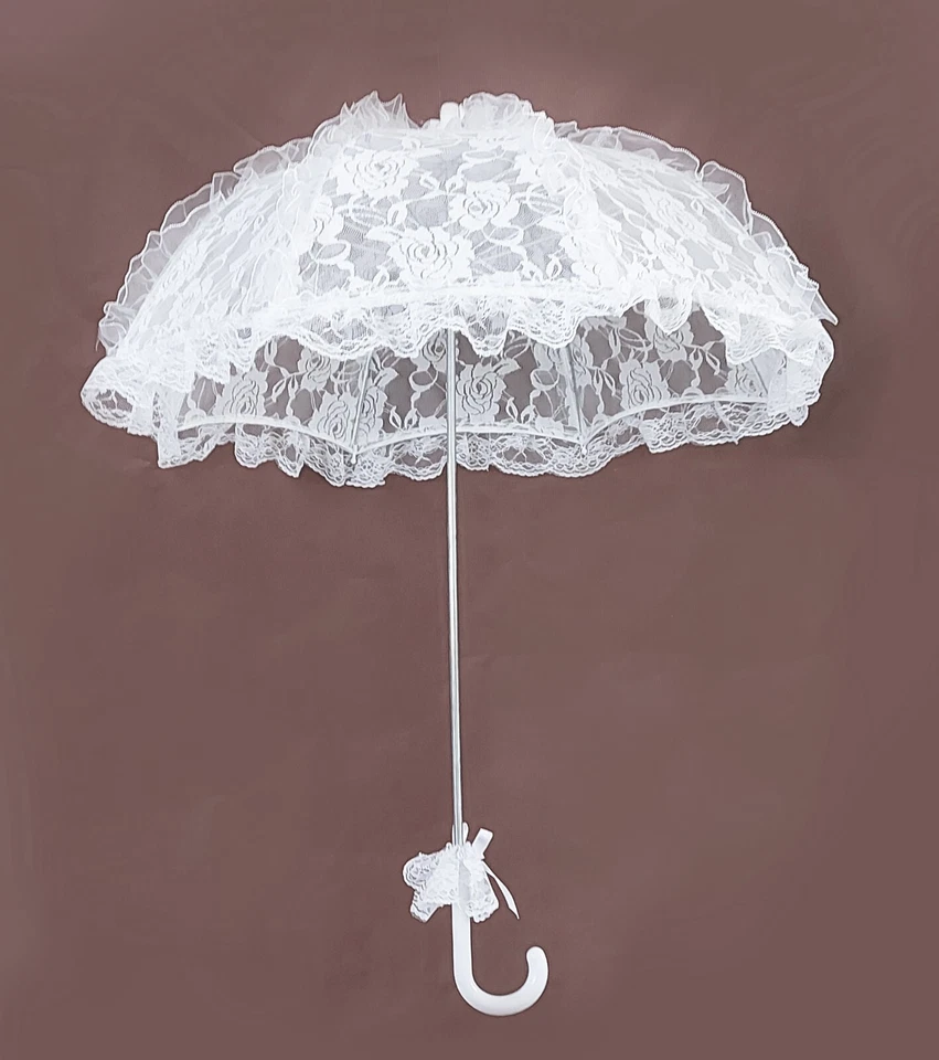 Ombrello Ombrellino Sposa Pizzo Bianco 60 cm - Immagine 1 di 1