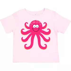 Inktastic Octopus Sea Creature Pink Girls Toddler T-Shirt Animals Ocean Cute Kid - Picture 1 of 10