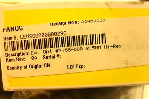 FANUC LENS00000000290 - NT58-000 8.5MM Hi-Res - New in Factory Box - Picture 1 of 5