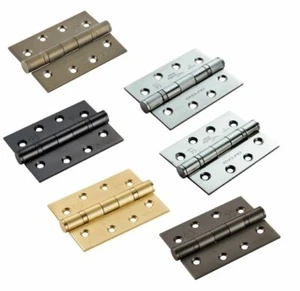 Carlisle Brass Door Hinges Ball Bearing 4" 102mm Grade 13 Fire Rated + Screws - Picture 1 of 7