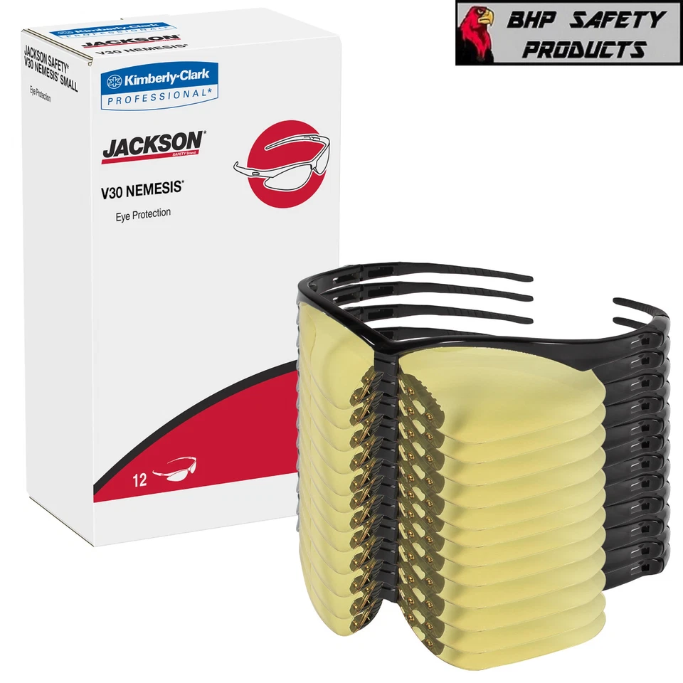 KleenGuard Nemesis Safety Glasses ANSI z87- Yellow Lens - 25659
