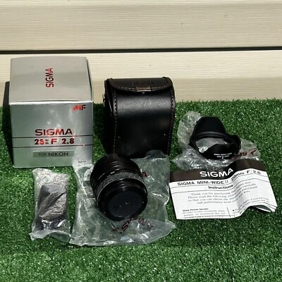 Sigma MF Mini Wide 28mm F/2.8 Multi Coated Camera Lens For Nikon Made In Japan - Image 1 of 4