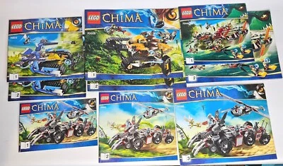 LEGO Legends of CHIMA INSTRUCTION MANUALS LOT - 70013,  70006, 70005, 70009  - Image 1 of 4