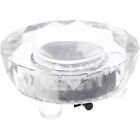 Bard's Clear Round LED Lighted Display Base with White Light, 1.25"H x 3"W x 3"D