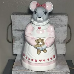 Barattolo biscottiera ceramica House of Lloyd vintage anni 90 Melinda Mouse 3D 12,5" - Foto 1 di 12