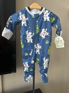 Neu mit Etikett Munki Munki blau Eisbär Schlafanzug GR. 3M. - Bild 1 von 4
