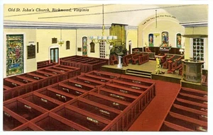 Old St. John's Church Richmond Virginia Vintage Linen Postcard Unposted - Picture 1 of 6