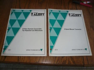 Alerta del sistema de servicio Oldsmobile - Cutlass Conv't y manual de 5 velocidades - 2 por 1 - Imagen 1 de 7
