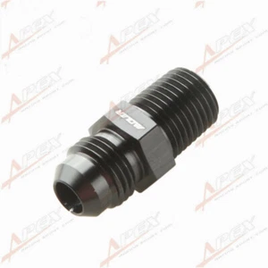 AN6 -6AN To 1/4'' NPT Straight Adapter Pipe Fuel Oil Air Fitting Black - Picture 1 of 6