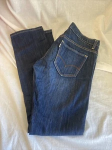 Levi’s 523 Eco Jeans Tilted Straight Dark Blue Denim Trousers 27W - Picture 1 of 17