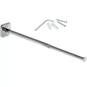 Handtuchhalter einarmig Handtuch-Stange chrom ausziehbar Wand Geschirrtuch rund - Bild 1 von 7