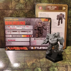 Battletech Miniatures - Wolverine + Pilot, Mech Cards A Game of Armored Combat - Imagen 1 de 6