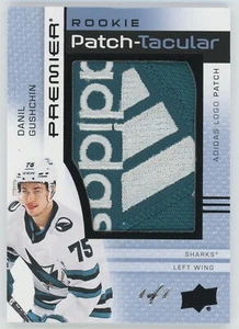 2023-24 UD Premier Rookie Patch-Taculars Logo Patch Black Danil Gushchin 1/1 - Picture 1 of 3