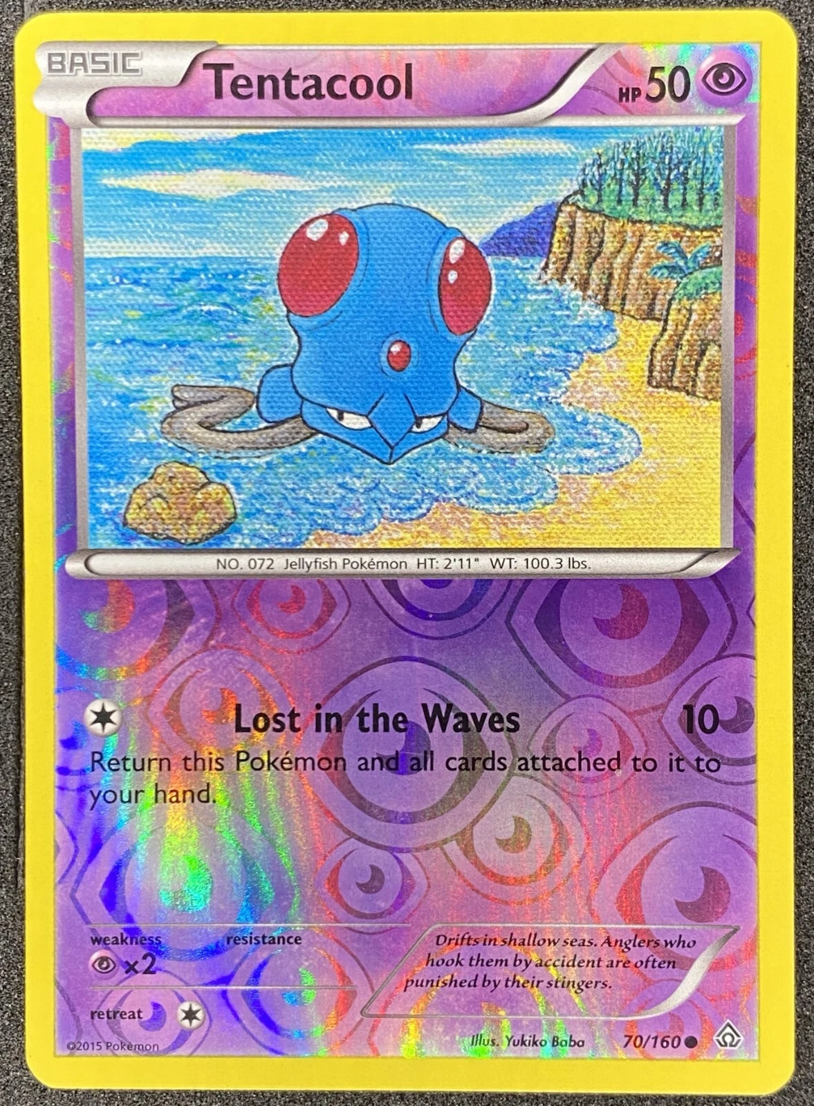 Pokémon Tentacool Reverse Holo 70/160 PRC Primal Clash LP