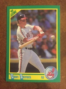 Cory Snyder 10 Score 1990 MLB Baseball Trading Card