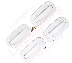 4x Exterior Olympic White Painted Door Handle For 1999-2007 Silverado GM1520105 - Picture 1 of 5
