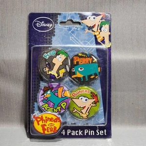 Disney PHINEAS & FERB Brand New 4 PACK PIN SET - RETIRED #28217 Monogram - Picture 1 of 9