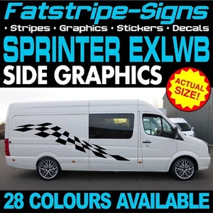 para adaptarse a MERCEDES SPRINTER EXLWB PEGATINAS GRÁFICAS RAYAS FURGONETA AUTOCARAVANA - Imagen 1 de 2
