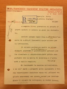 Brief signiert von Francesco Giannone - Bild 1 von 1